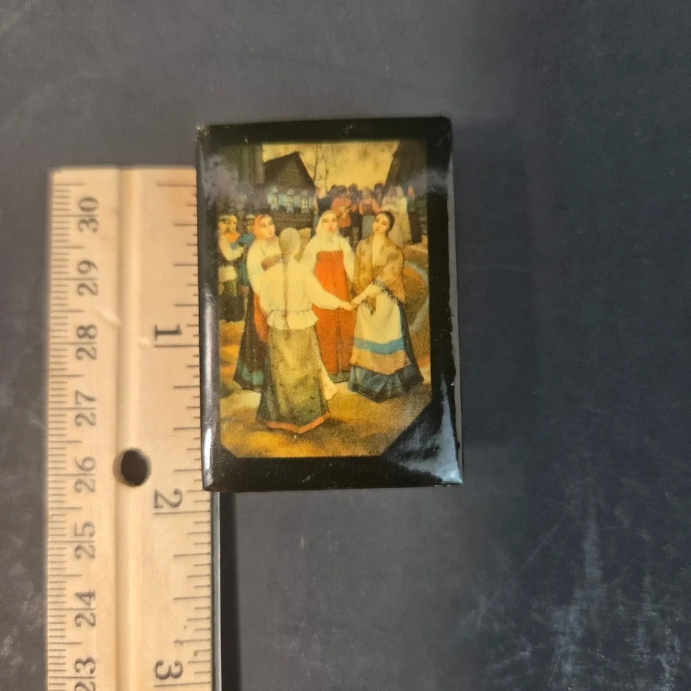 Vintage Russian Lacquer Box Lot of 4 Signed Palekh Zubov & Kholuy Art Collection
